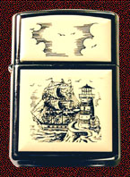 Zippo scrimshaw